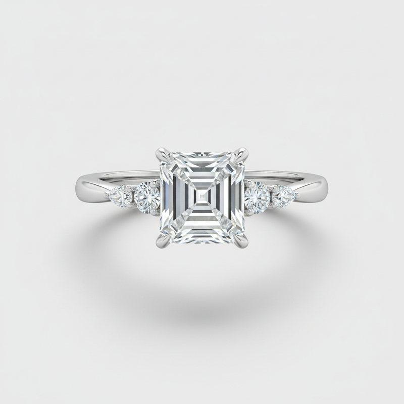 Side Stone Engagement Rings | Lab & Moissanite Styles