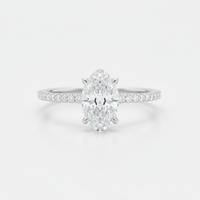 Pave Engagement Rings | Moissanite & Lab-Grown Diamonds NZ