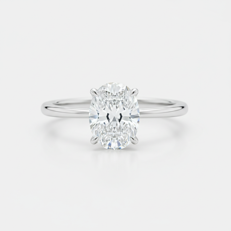 Solitaire Engagement Rings | Lab Grown Diamond & Moissanite Styles