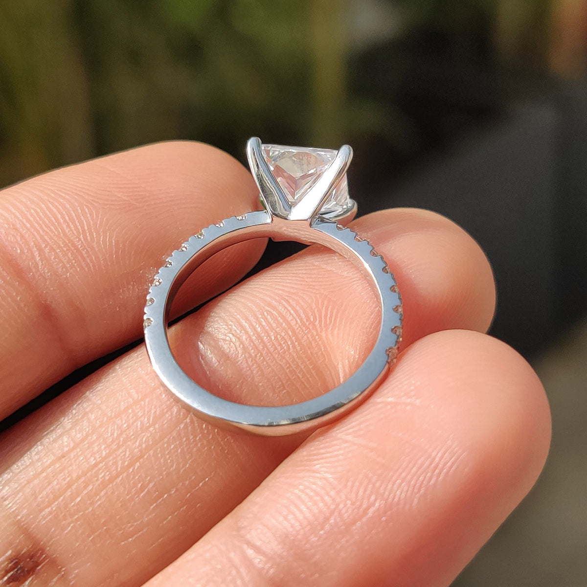 Mirabelle Skye - Princess Cut Engagement Ring In Pave Style