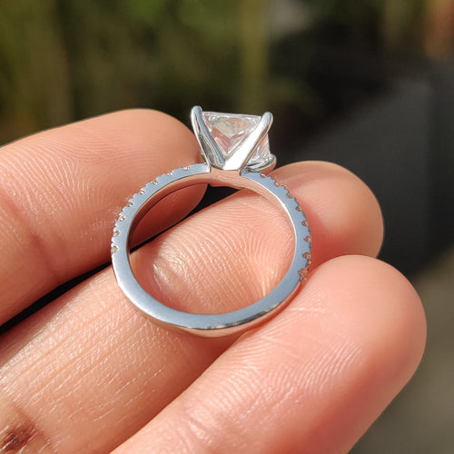 Mirabelle Skye - Princess Cut Engagement Ring In Pave Style