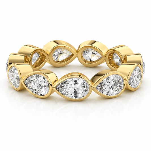Soleil - Pear East-West Bezel Lab Grown Wedding Ring