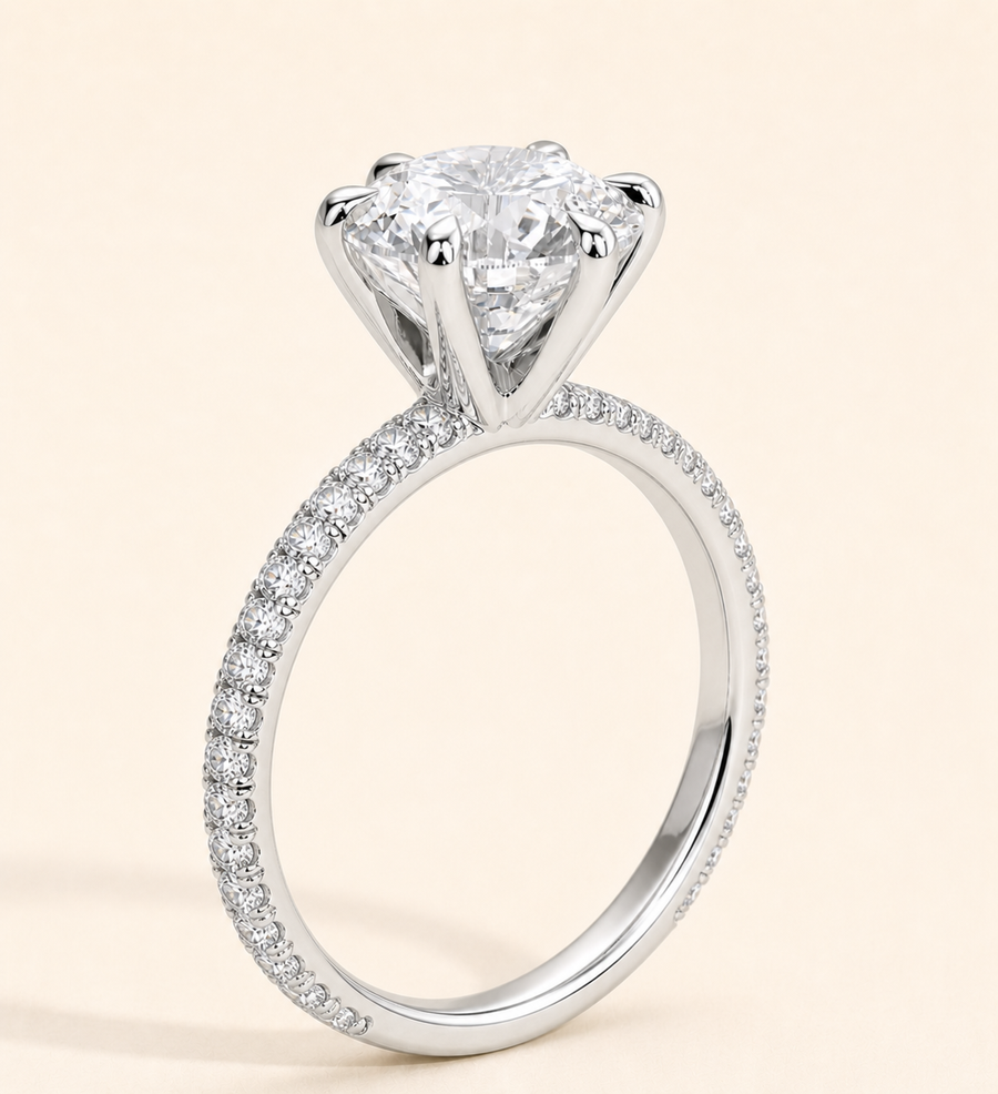 Pavé ring setting