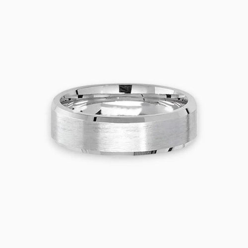 Men’s silver titanium wedding ring from Nura Lab, New Zealand
