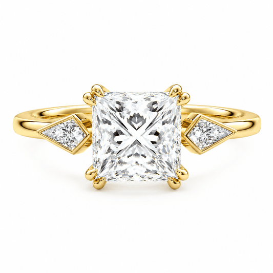Joanna - Princess Three Stone Lab Grown Diamond Engagement Ring