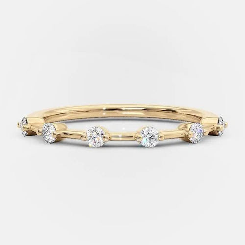 Moissanite Wedding Band