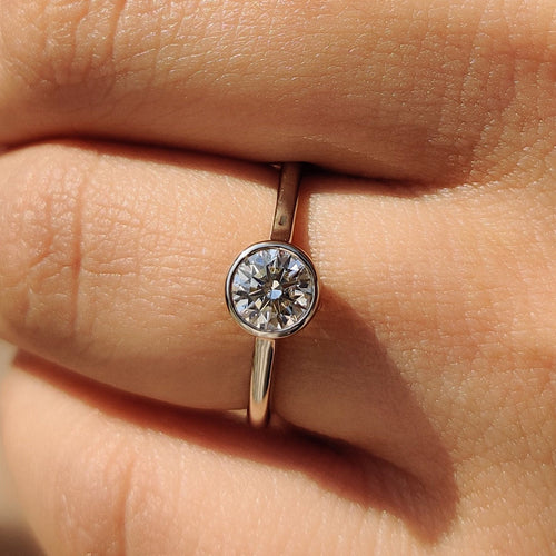 Evangeline Eve - Bezel Set Diamond Ring in Round Diamond