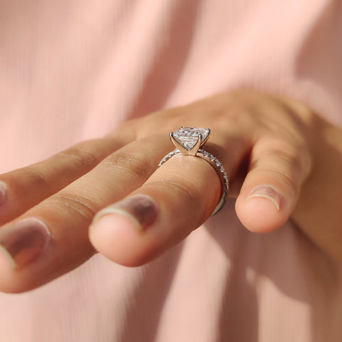 Mirabelle Skye - Princess Cut Engagement Ring In Pave Style