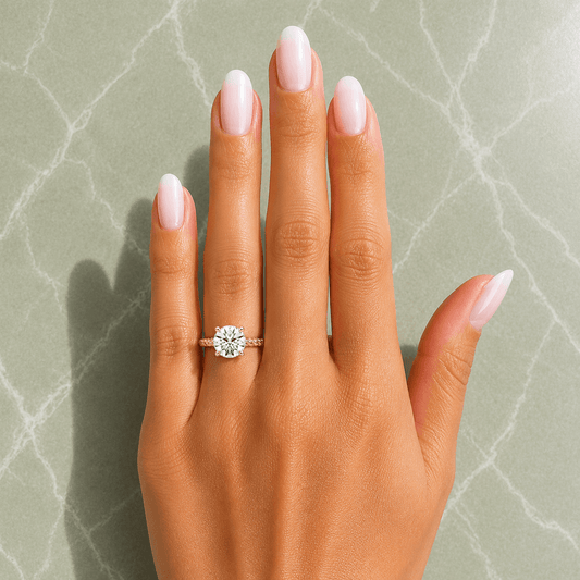 Polly - Round Rope Twist Lab Grown Diamond Unique Engagement Ring