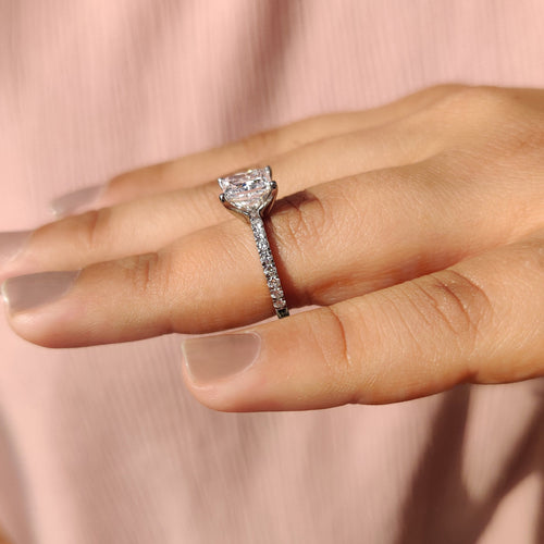 Mirabelle Skye - Princess Cut Engagement Ring In Pave Style