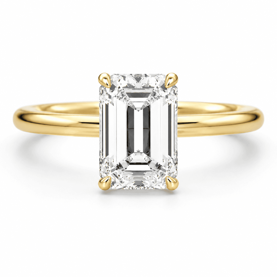 Courtney - Emerald Lab Grown Diamond Solitaire Engagement Ring