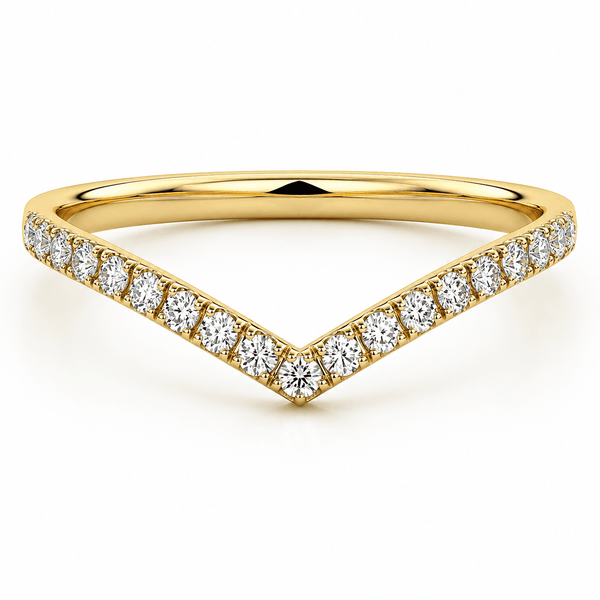 Ada - Delicate Pavé Curved Lab Grown Diamond Wedding Band