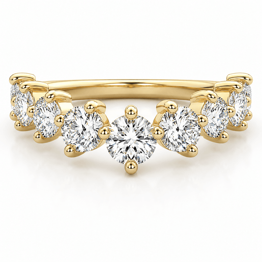 Emily - Eternity Wedding Band – 9 Round Cut Diamonds
