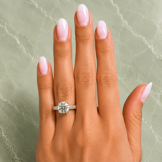 Luana - Triple Pavé Hidden Halo Lab Grown Diamond Engagement Ring
