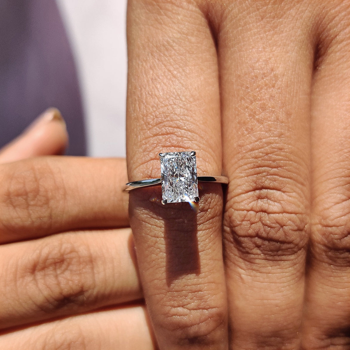 Lisette Eve - Radiant Engagement Ring With Solitaire Style