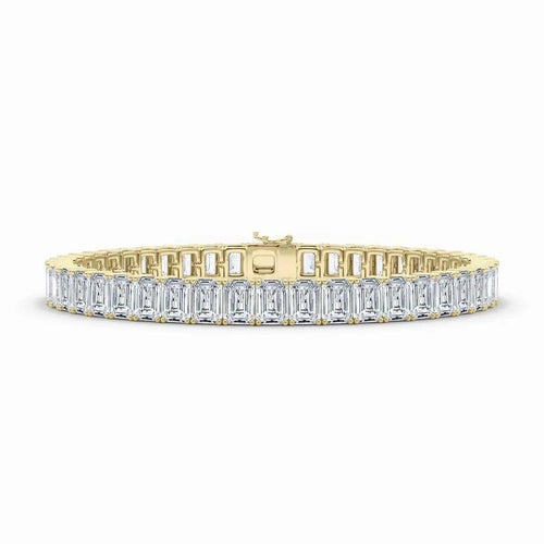 10CT Emerald Cut Lab Grown - Tennis Bracelet - Raphana Jewellery