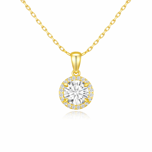 Naty - Lab Moissanite Necklace 14K Gold