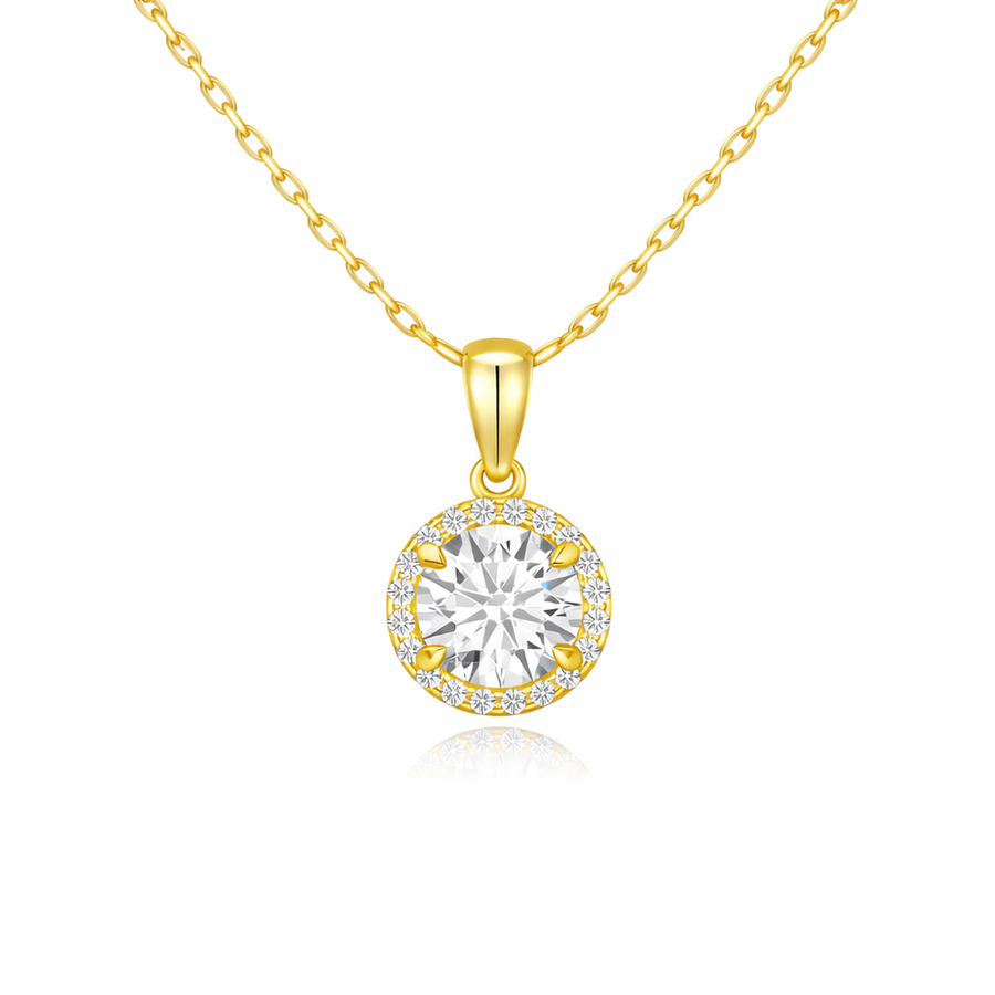 Naty - Lab Moissanite Necklace 14K Gold