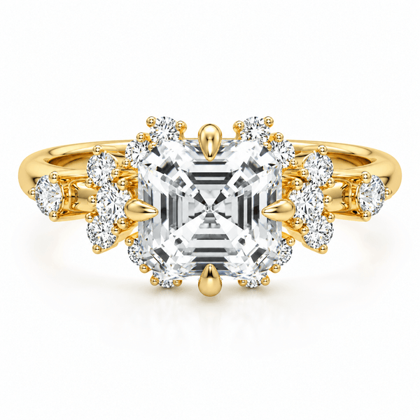 Paytan - Unique Asscher Lab Grown Diamond Engagement Ring