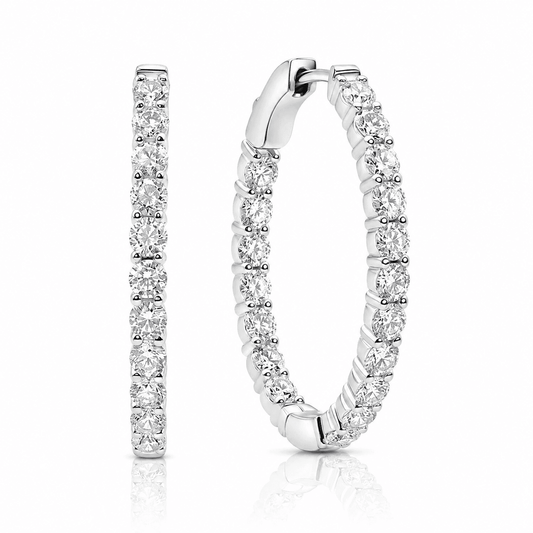 3.5CT Oval Medium Hoops