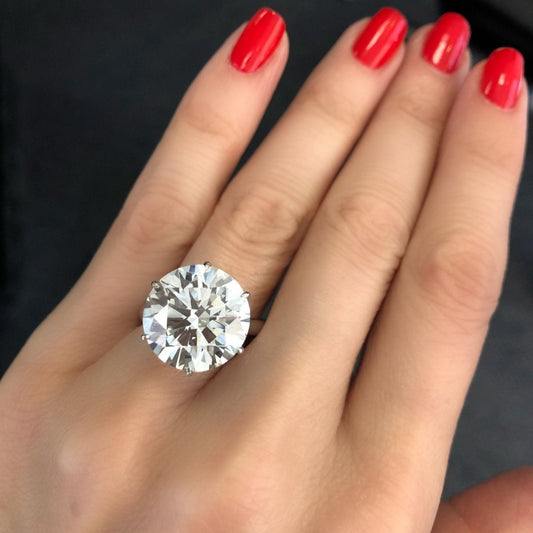 White gold 15 carat solitaire diamond ring made in New Zealand