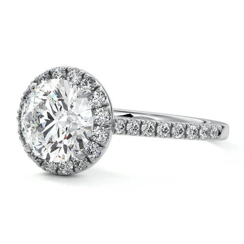 1.5CT Elisabeth Round Halo Lab-Grown Engagement Ring - Raphana Jewellery