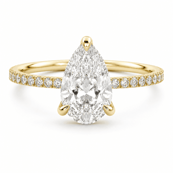 Molly - Pear Pavé Lab Grown Diamond Engagement Ring