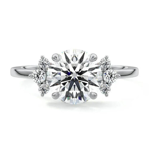 Bella - Round Unique Design Engagement Ring Lab Grown Diamond Raphana Jewellery