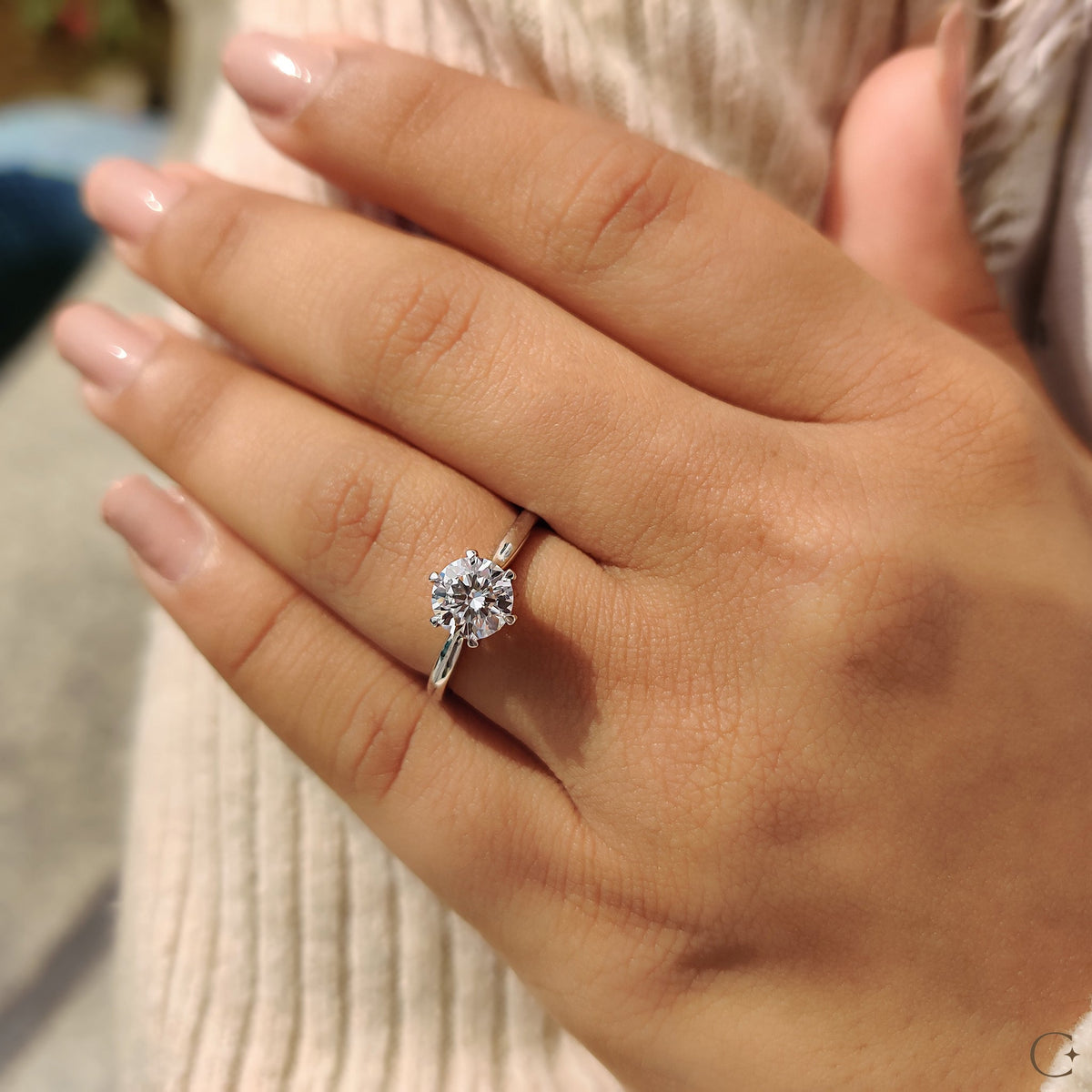 Violette Fern - Brilliant Round Solitaire Engagement Ring