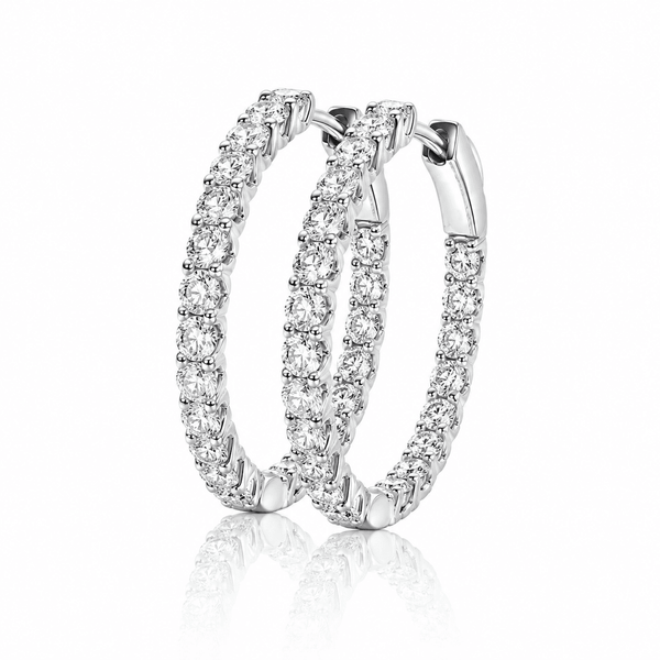 2.5CT Huggie Earrings 23.5 mm