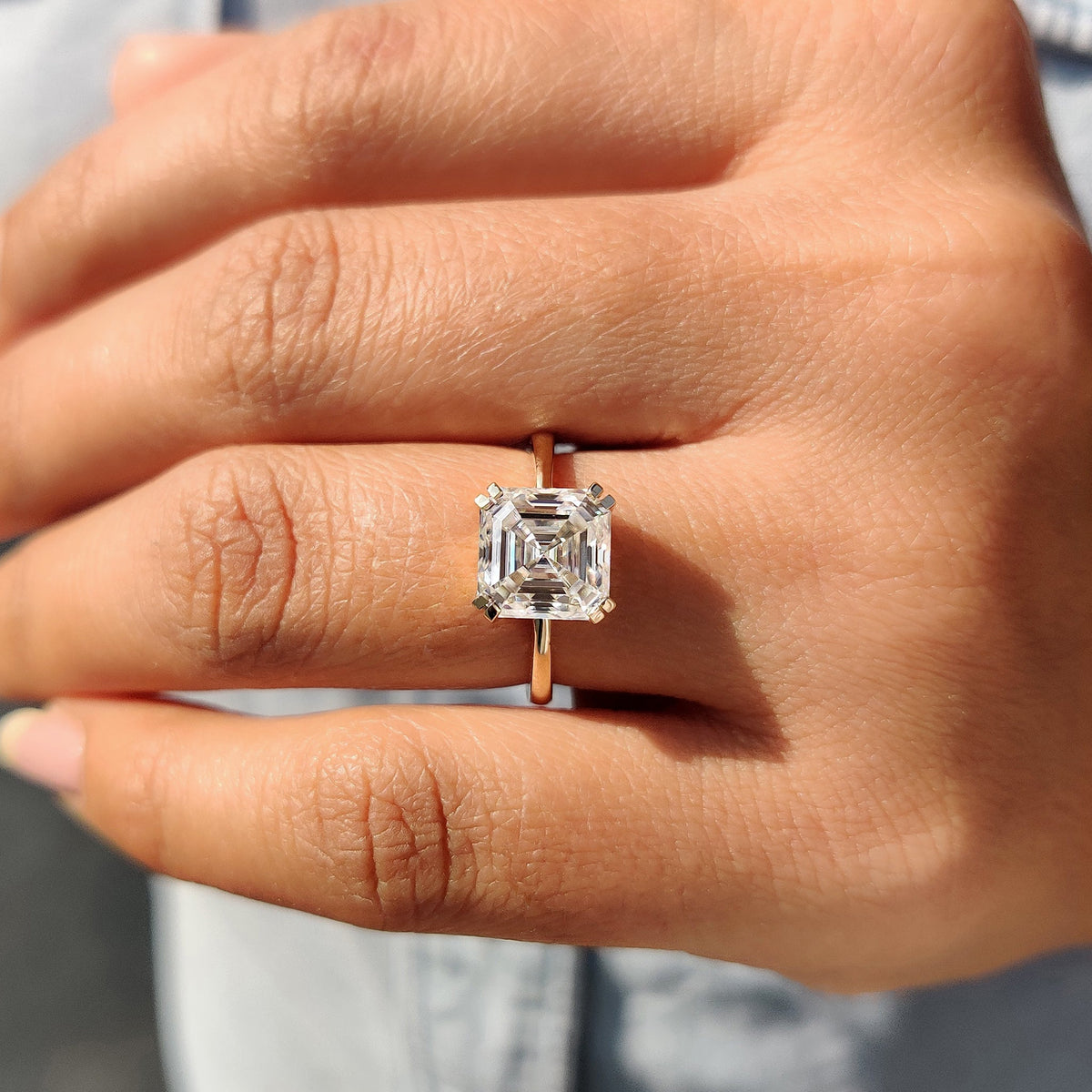 Genevieve Dawn - Solitaire Asscher Cut Engagement Ring