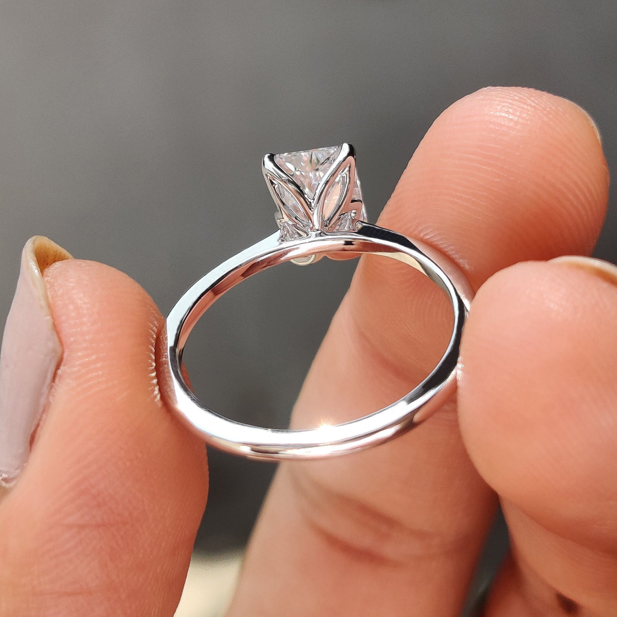 Lisette Eve - Radiant Engagement Ring With Solitaire Style