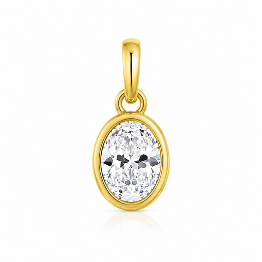 Maga - Lab Moissanite Pendant 14K Gold