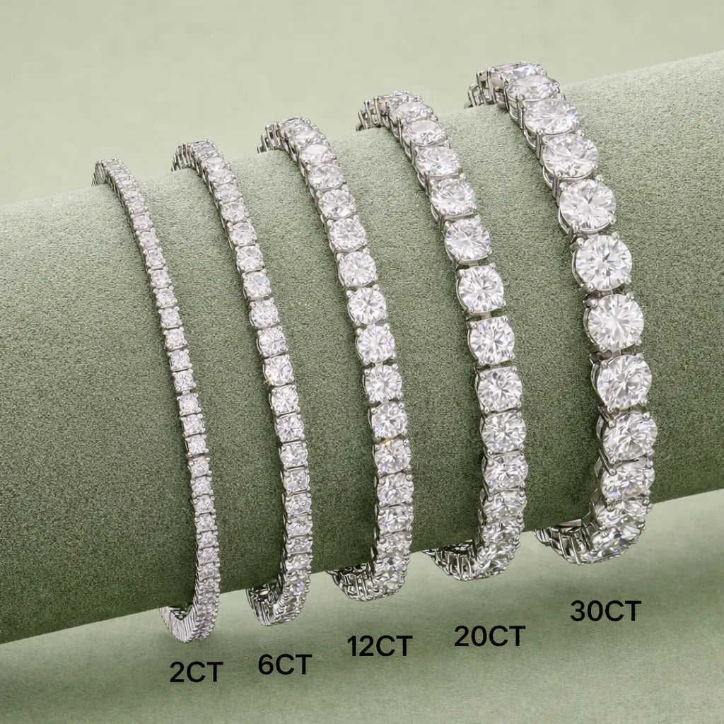 6CT Tennis Bracelet- Lab Moissanite Round Cut in Silver 925 Nura Lab