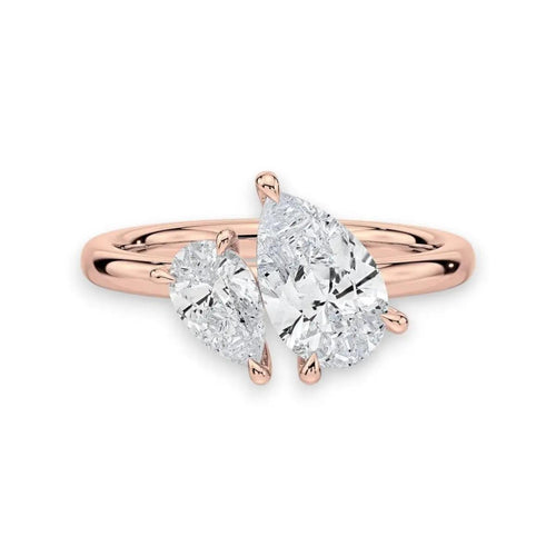 Iris - Pear Toi et Moi Lab Grown Diamond Engagement Ring Raphana Jewellery