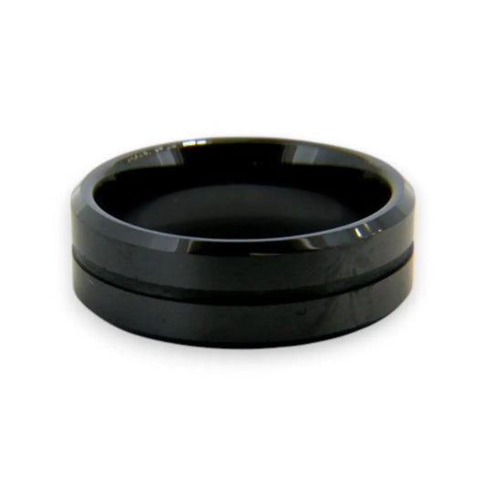 Tonho - Black Titanium Men’s Wedding Ring Raphana Jewellery