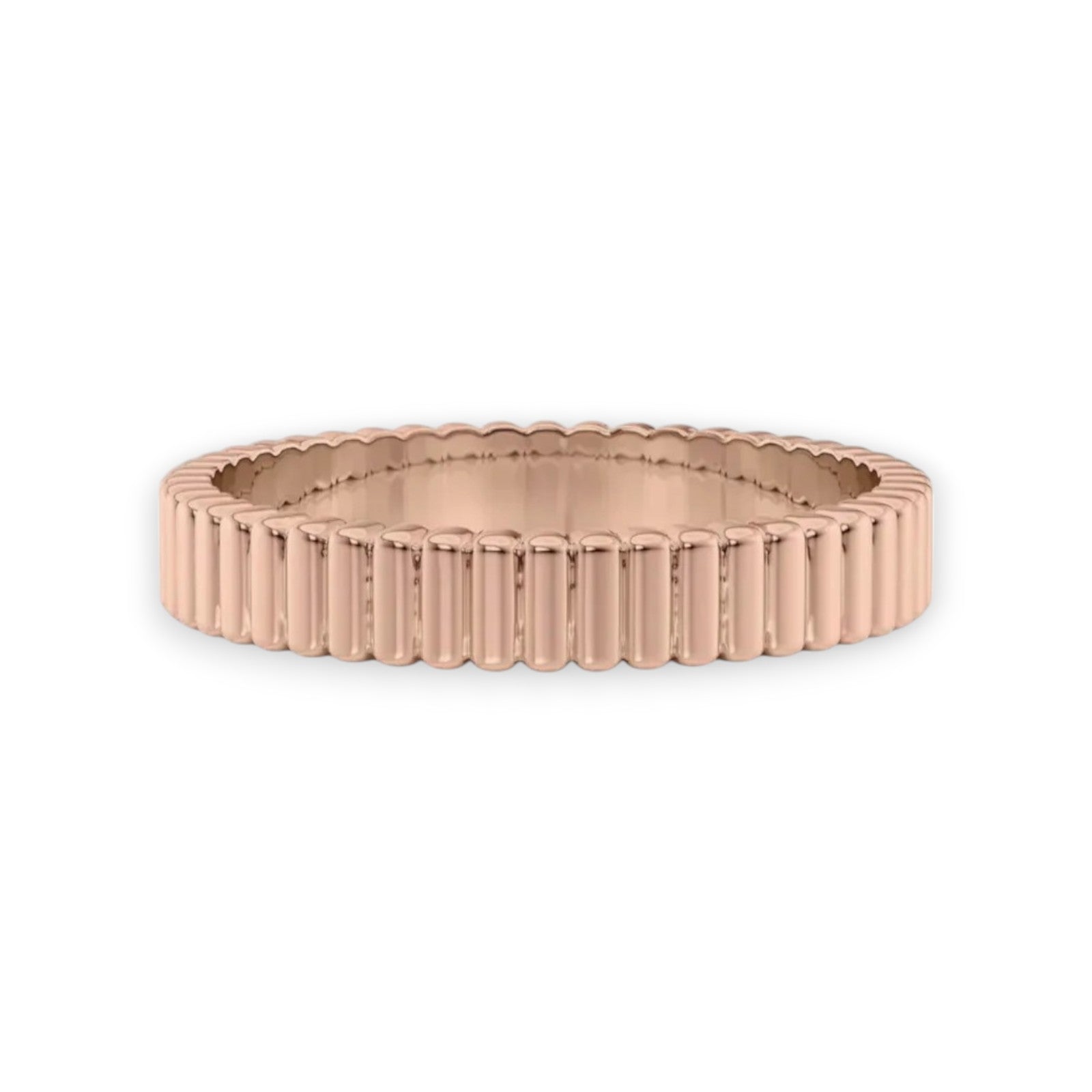 Modern unique men’s wedding ring in yellow gold – handcrafted in New Zealand