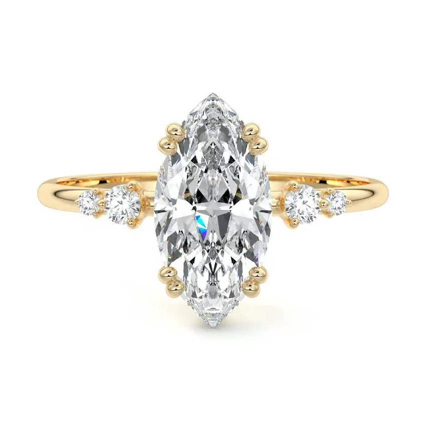 KIARA Unique MARQUISE ENGAGEMENT RING 18K Gold