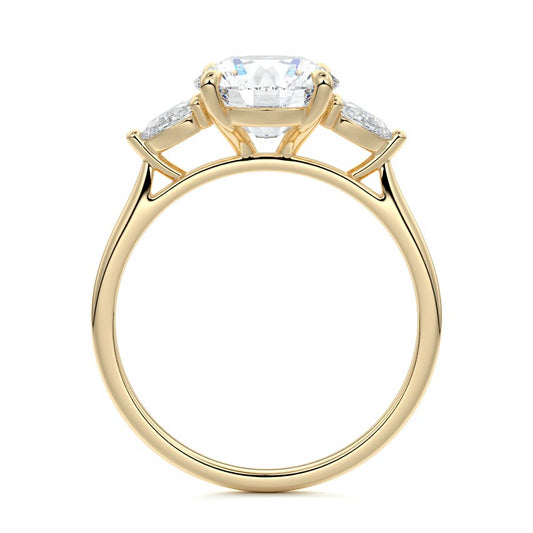 2 CT Michaela Hills Three-Stone Engagement Rings - Raphana Jewellery