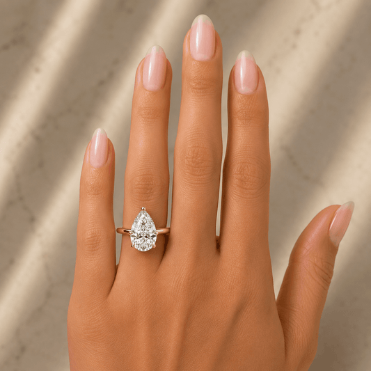 Sienna - Pear Cathedral Lab Grown Diamond Engagement Ring
