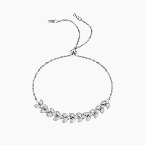 Ivy Fleur Leaf Moissanite Bracelet by Nura Lab