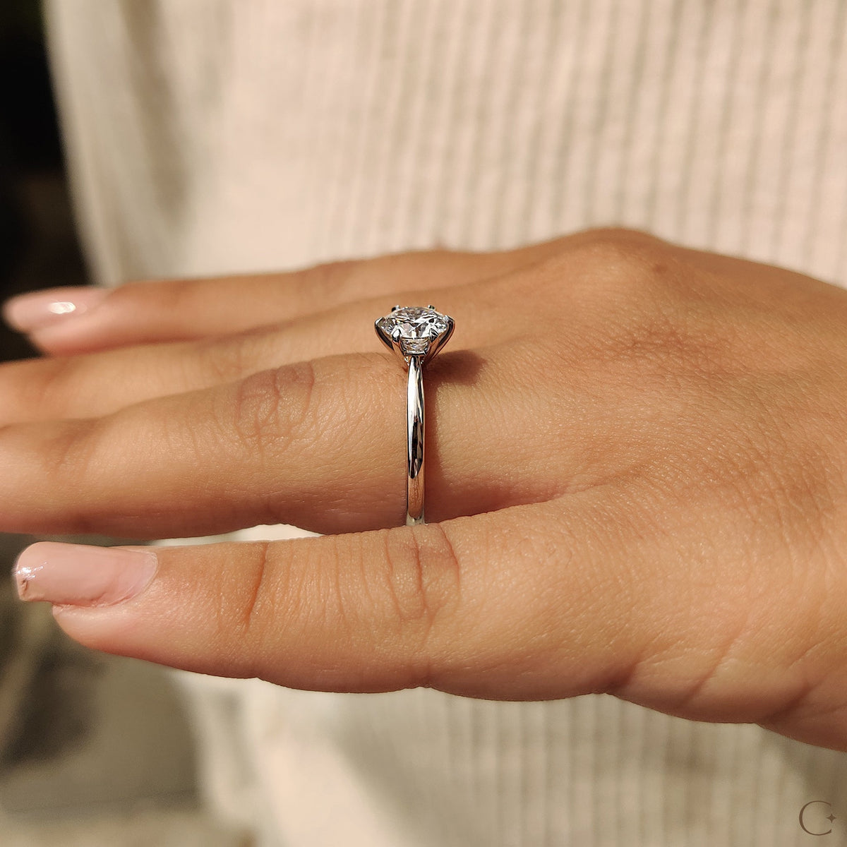 Violette Fern - Brilliant Round Solitaire Engagement Ring