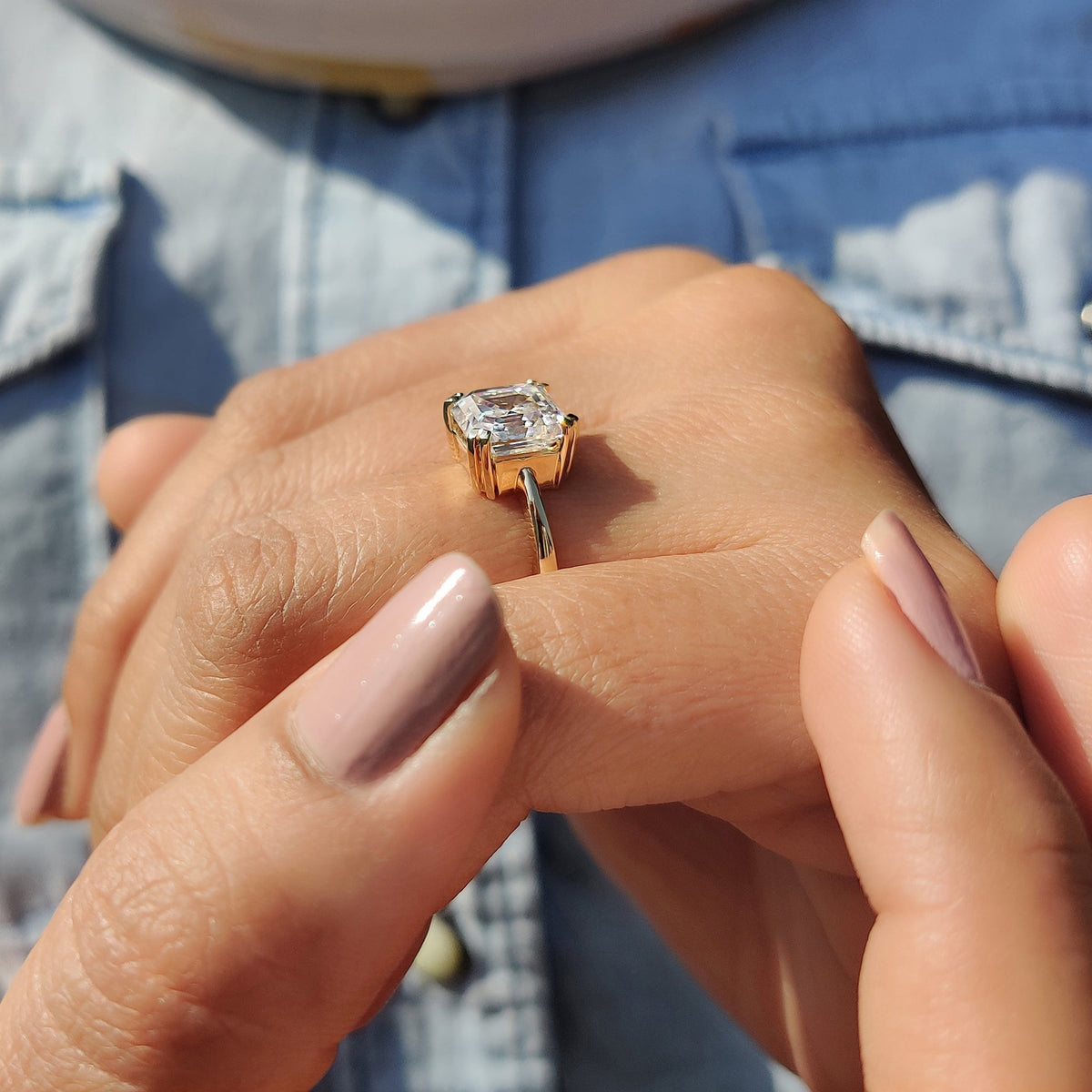Genevieve Dawn - Solitaire Asscher Cut Engagement Ring