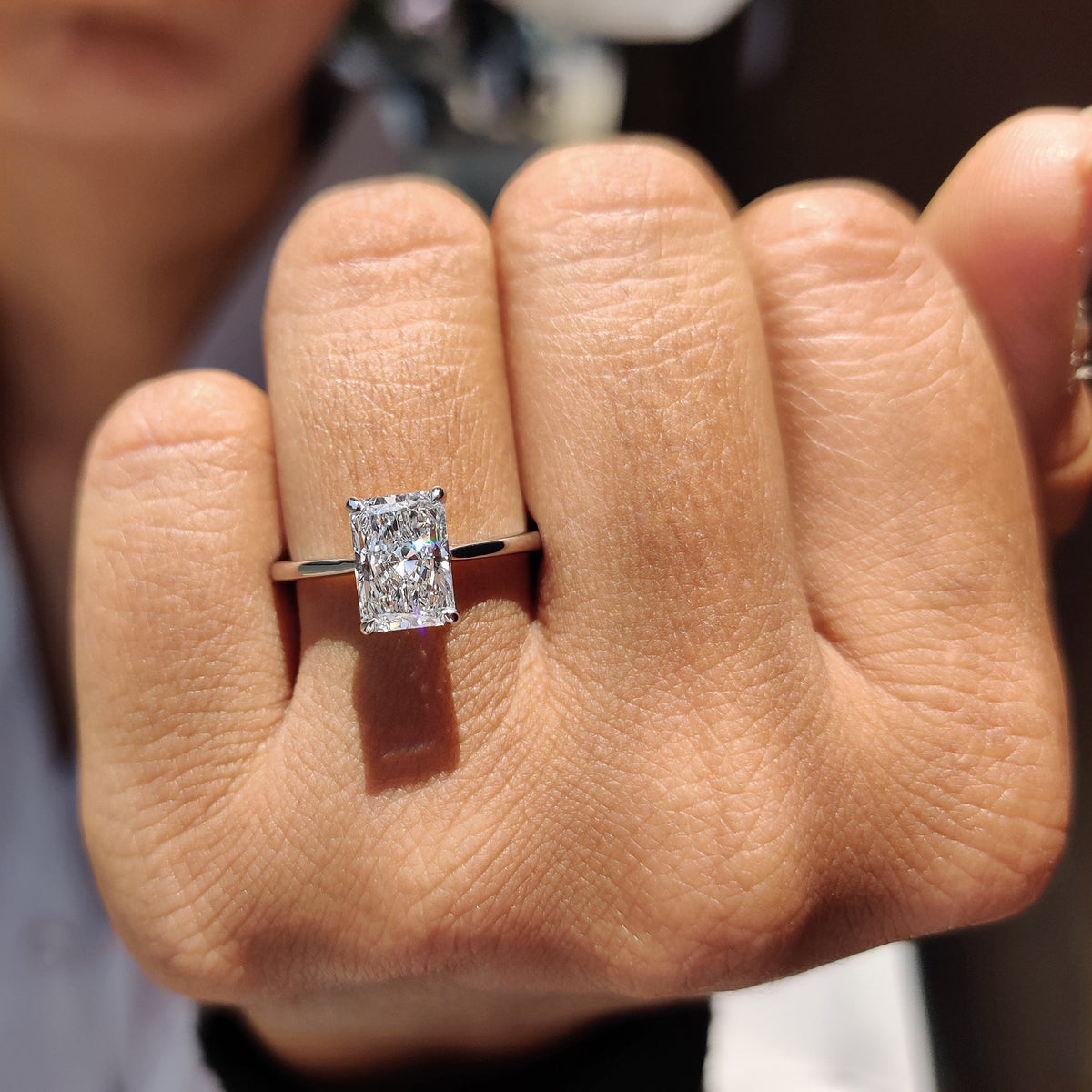 Lisette Eve - Radiant Engagement Ring With Solitaire Style