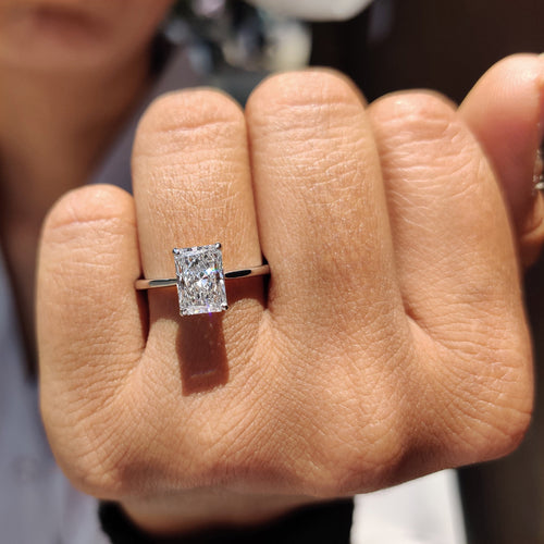 Lisette Eve - Radiant Engagement Ring With Solitaire Style