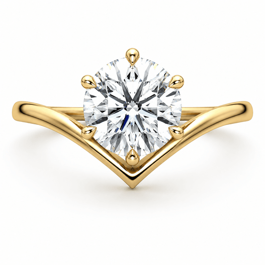 Stella - Solitaire Contour Lab Grown Diamond Engagement Ring