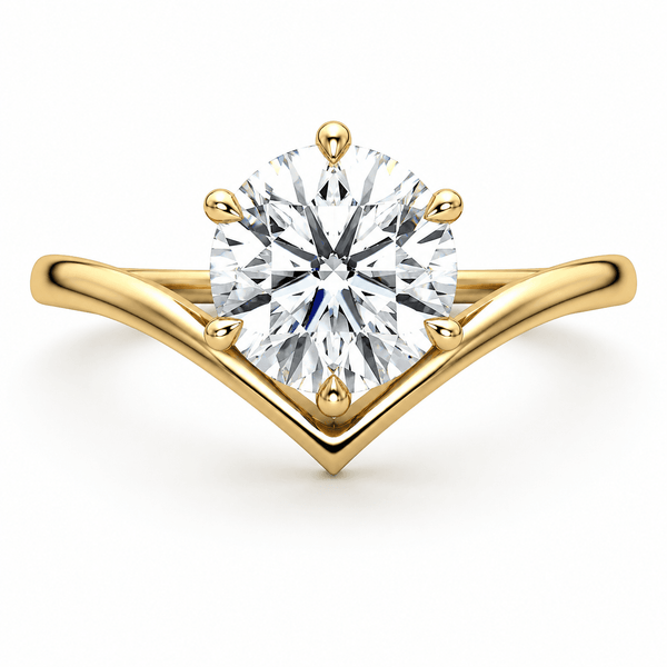 Stella - Solitaire Contour Lab Grown Diamond Engagement Ring