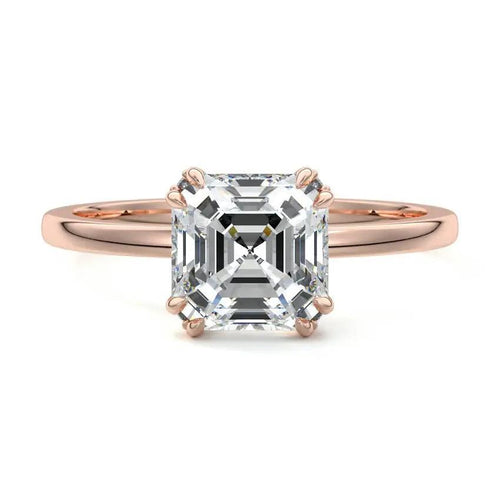 Maya - Asscher Solitaire Lab Grown Diamond Engagement Ring Raphana Jewellery