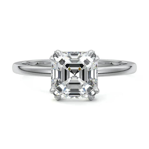Maya - Asscher Solitaire Lab Grown Diamond Engagement Ring Raphana Jewellery