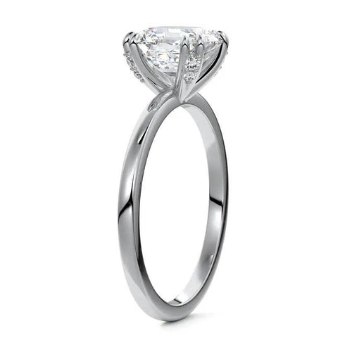 Maya - Asscher Solitaire Lab Grown Diamond Engagement Ring Raphana Jewellery